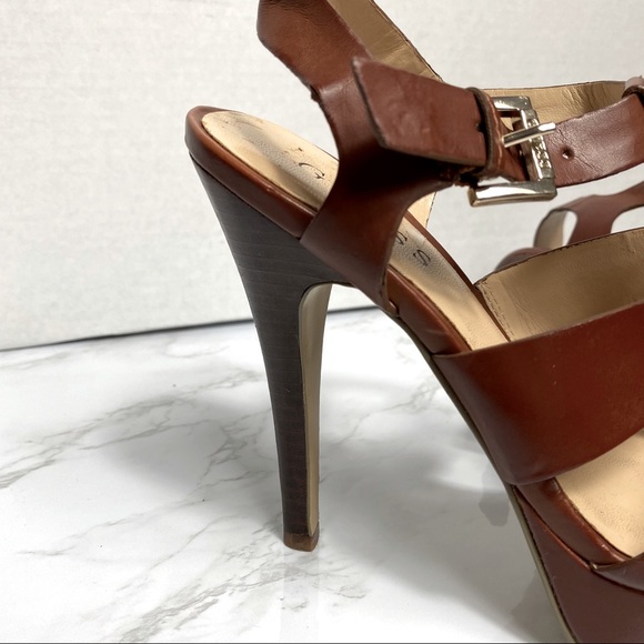 Guess Brown Platform Open Toe Stiletto - Picture 4 of 7